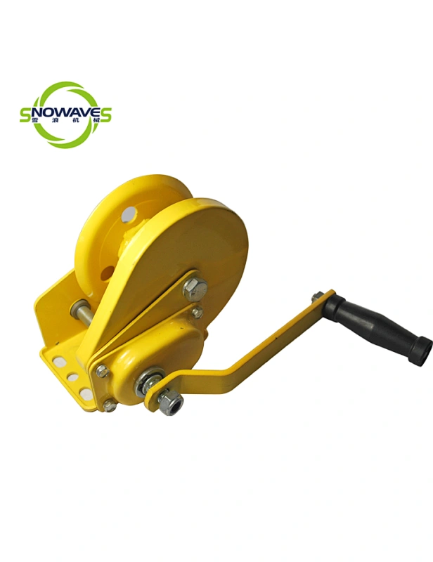 hand crank winch with brake